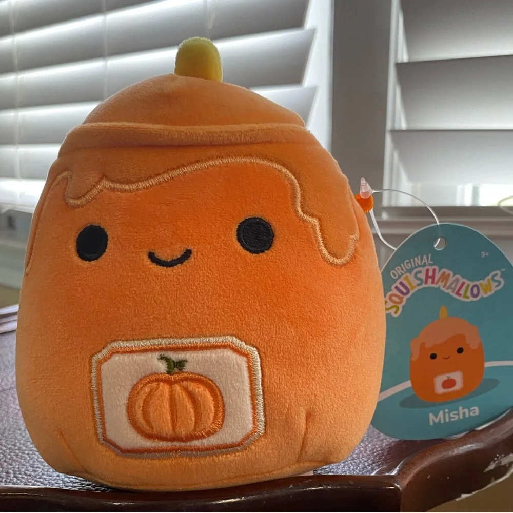 Squishmallows Misha‎ the Pumpkin Candle 5 inch 2024 Halloween Autumn Fall NWT